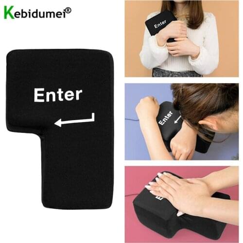 Wholesale USB Enter Key Vent Pillow Soft Computer Button Return Key Offices Decompression Pillow Stress Relief Toy