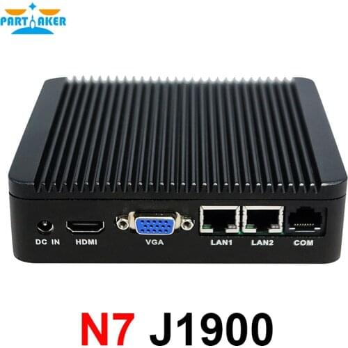 Partaker N7 Pure aluminum fanless Nano itx J1900 cheapest mini pc for office