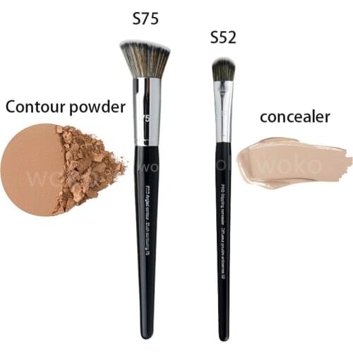PRO 75 Foundation Contour Brush Powder Contour Shadow Blush Bronzer Brush Foundation Concealer Face Synthetic Makeup Tool