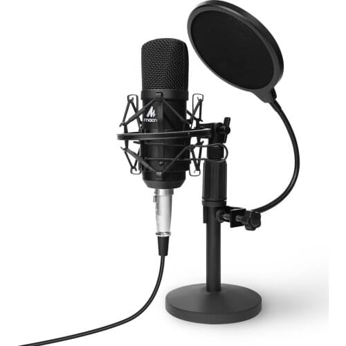 Professional desktop podcast microphone studio microphone with stand