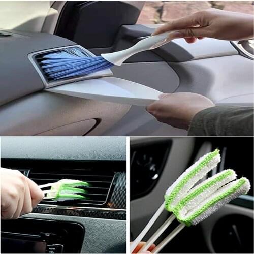 3pcs Car Air Conditioning Air Outlet Brush Used For Car Keyboard Dust Removal Blinds Car Maintenance Cleaning Brush Auto Parts