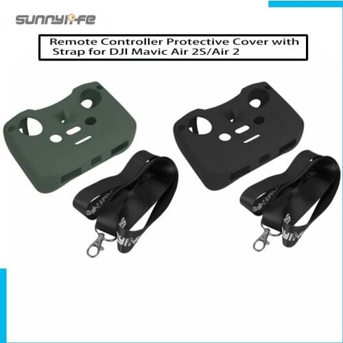 Silicone Cover with Neck Strap Remote Controller Scratchproof Protector Case for Mavic Air 2 Accessories