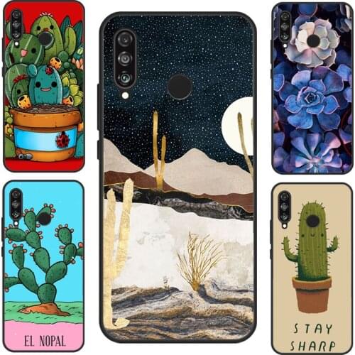 Cactus Plants Succulents For Huawei P20 Lite P30 P40 Pro P Smart 2019 2021 Nova 5T Case For Honor 10i 20 8A 8X 9X