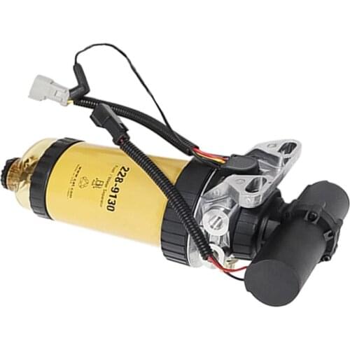 Fuel Filter Assembly 228-9130 P551433 34470 35332 With Electronic Pump For CAT Excavator Fuel Water Separator
