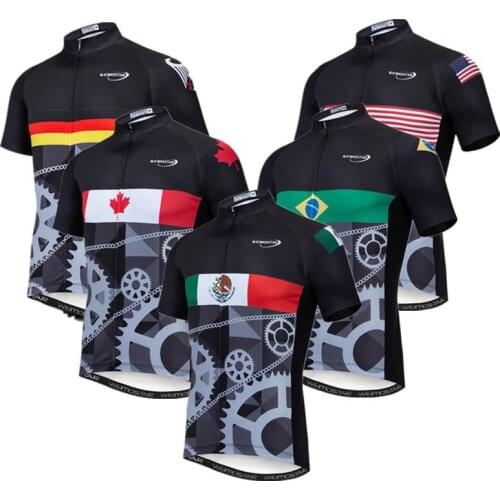 Weimostar UK USA Canada Bike Team Cycling Jersey Summer Anti-sweat Bicycle MTB Jersey Breathable Cycling Shirt Maillot Ciclismo