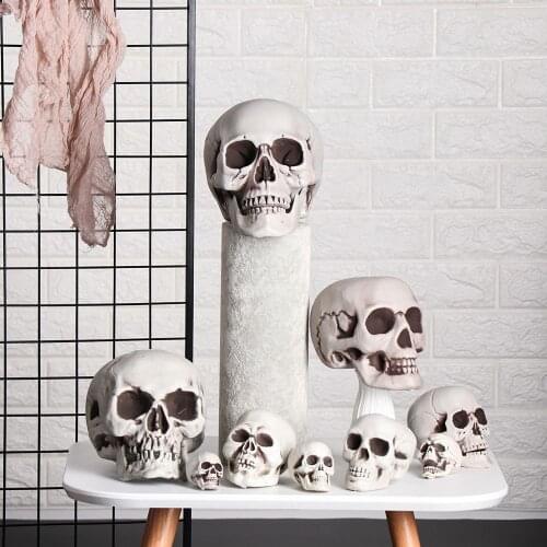 1PC All Size Game Supplies Home Decor Terrible Halloween Props Skull Head Human Skeleton Hanging Decor
