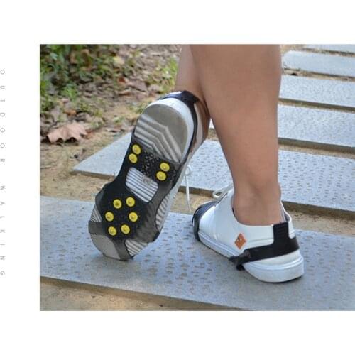 10 Studs Anti-Skid Ice Grips Anti-Skid Ice Snow Climbing Crampons Cleats Overshoes Sneaker Accessories Climbing Shoe Spikes