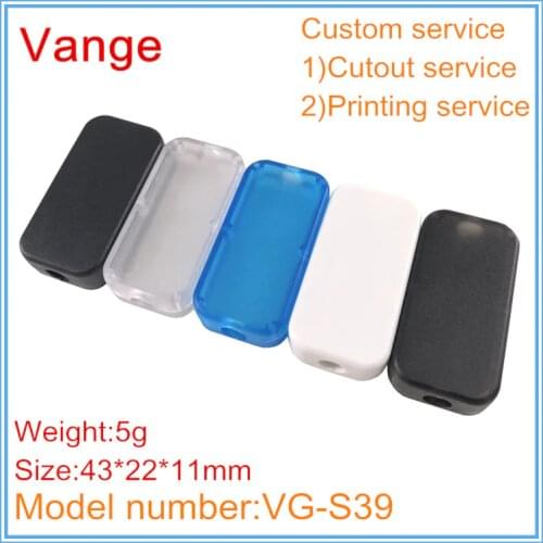 20pcs/lot injection molding plastic box IP54 ABS plastic enclosure case for wire transformer 43*22*11mm