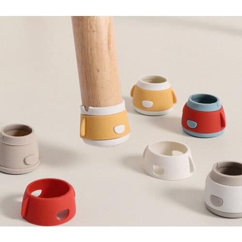 4/1Pcs Silicone Table Chair Leg Mat Round Non-slip Furniture Chair Leg Cap Foot Protection Bottom Cover Pad Wood Floor Protector