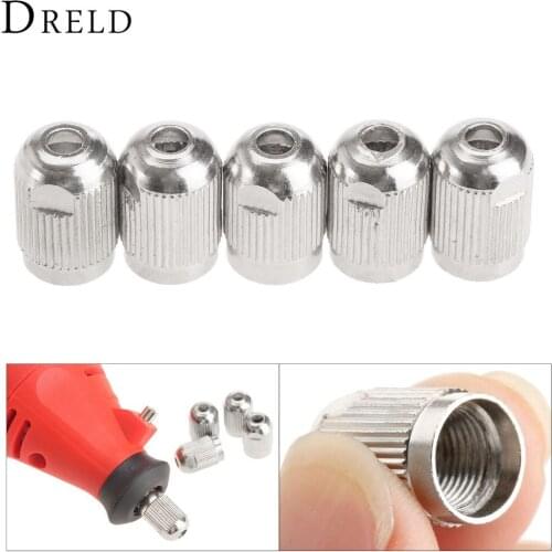 5Pc Zinc Alloy M8x0.75 Flexible Shaft Screw Cap Collet for Electric Mill Grinder Shaft Dremel Rotary Tool Power Tool Accessories