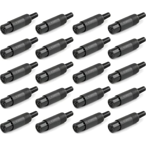 Areyourshop 5Pin Mini-DIN Female Plug Socket Connector Plastic Handle Adapter For Audio