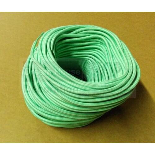 Free shipping green Vintage style Twisted Braided Fabric Electrical Lighting Cable * 3 core 0.75mm