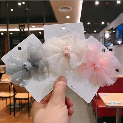 Boutique 15pcs Fashion Cute Mesh Bow Hairpins Solid Pearls Floral Bowknot Hair Clips Princess Headwear Girls Hair Accessories