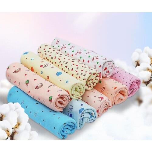 Baby diapers cotton fabric double-layer cotton fabric baby knitted autumn clothes cloth washable urine meson 100*42cm