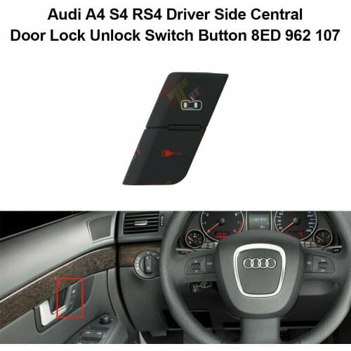For Audi A4 S4 RS4 Driver Side Central Door Lock Unlock Switch Button 8ED962107