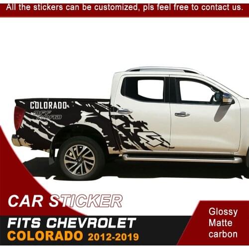 For Chevrolet Colorado 2012-2019 Car Decals Cool Car Mudslinger Car Body and Tail Door Graphic Vinyl Car Sticker For Colorado