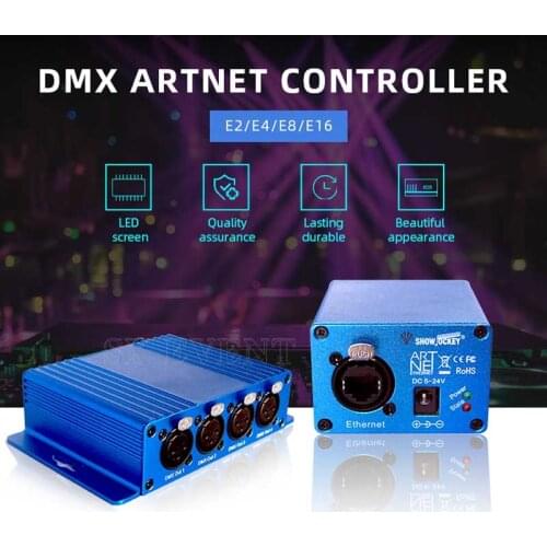 DMX 512 USB Dj LED dimmers Stage light RGB DMX LED controller artnet with 2/ 4 universe channels artnet controller