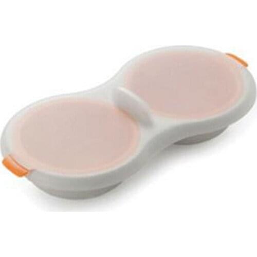 Draining Egg Boiler Double Cup Egg Boiler Microwave Eggs Poacher Round Double Layer Egg Cooker Innovative Kitchen Tools GQ