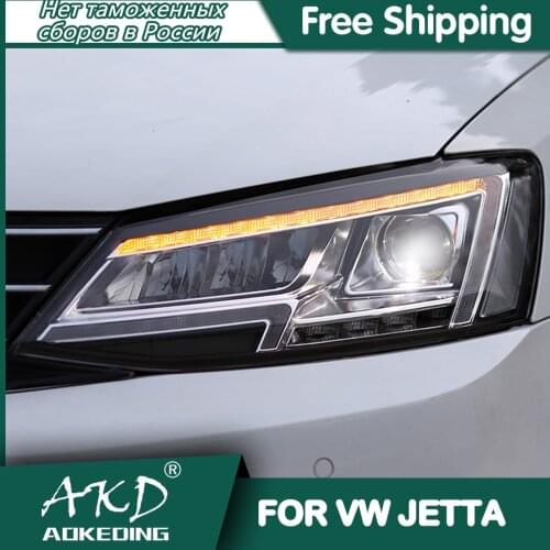 For Car VW Jetta 2011-2019 Headlights mk6 DRL Day Running Light LED Bi Xenon Bulb Fog Lights Car Accessory Jetta Head Lamp