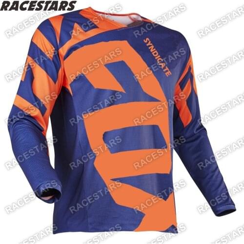 FOX SYNDICATE 2022 Mountain Bike Team Long Sleeve Downhill Jersey MTB Offroad DH Bicycle Wear Locomotive Shirt Cross Country