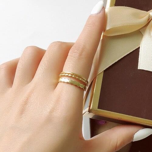 WTLTC 925 Sterling Sliver Multi Layered Rings for Women Fashion Tiny Heart Thumb Rings Minimalist Open Finger Rings Femme Gifts