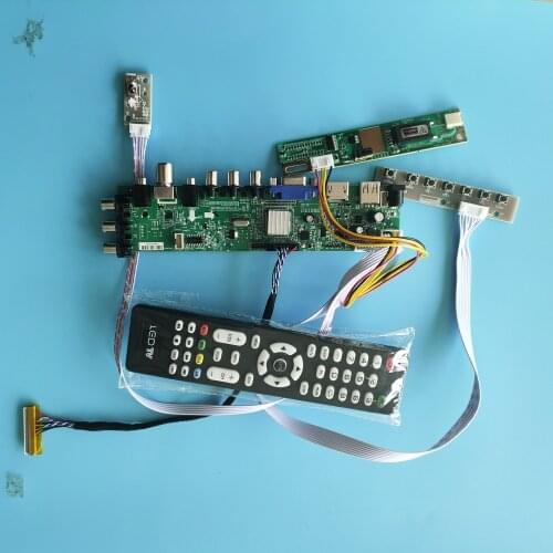 Kit For LTN154X3-L06 remote USB AV LCD Panel HDMI VGA Controller board 15.4" 30pin TV DVB-C DVB-T 1280X800 1 CCFL Digital