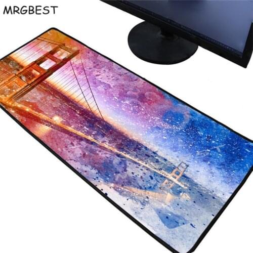 MRGBEST Beautiful Sunset Bridge Landscape Player Game Mouse Pad Natural Rubber Mousepad Computer Desk Mousemat Csgo