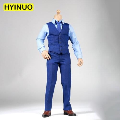 1/6 Scale Ben Man Male Suit Clothing Clothes Suit Set With Pants Ties Shoes Model Fit For 12"Collectible/Ben Head Model