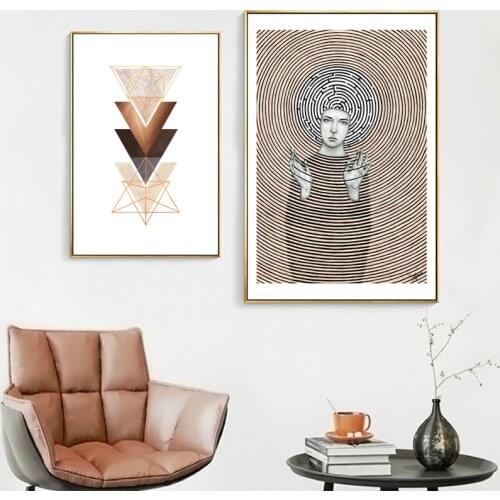 Character Geometry Nordic Style Posters and Prints Wall Art Canvas Abstarct Painting Wall Picture for Living Room Home Decor