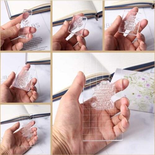 Different Size Transparent Acrylic Block Pad Perfect For Clear Rubber Stamp Use DIY Scrapbooking Crafts Handmade Tool New 2021