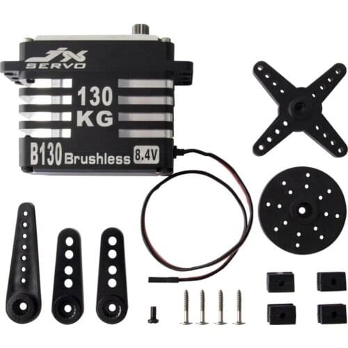 JX B130 130kg Brushless Servo Super Large Torque CNC Metal Gear Standard Digital Servo for 1/5 RC Car Robot Drone Quadcopter