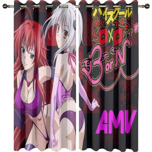 3D Digital Printing High School DXD Curtain for Kids Bedroom Modern Style Window Drapes Cartoon Curtains for Living Room