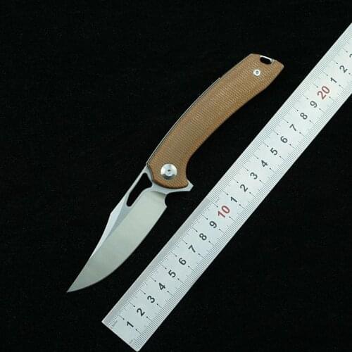 LEMIFSHE AK1 Folding Knife M390 Blade Titanium Methaka Linen Handle Outdoor Camping Survival Kitchen Knife Fruit Knife EDC Tool