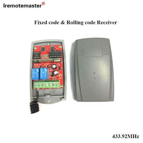For DC12V/24V Universal Receiver Compatible with AT-4 AN-MOTORS Garage door Gate Remote Remote Control 433.92MHz transmitter