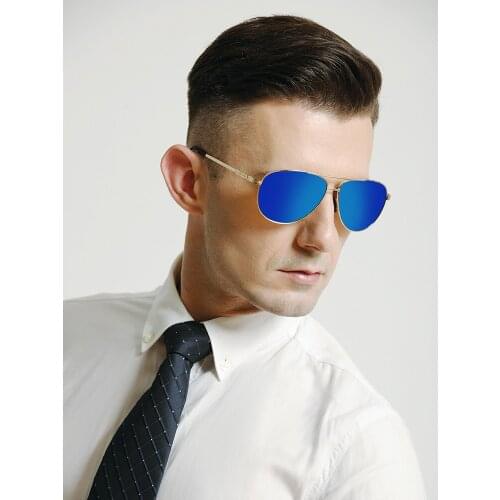 Vintage Mens Sunglasses Women TAC Polarized Glass Sun Glasses Women Brand Driver Sunglass With Case 8105-3Y