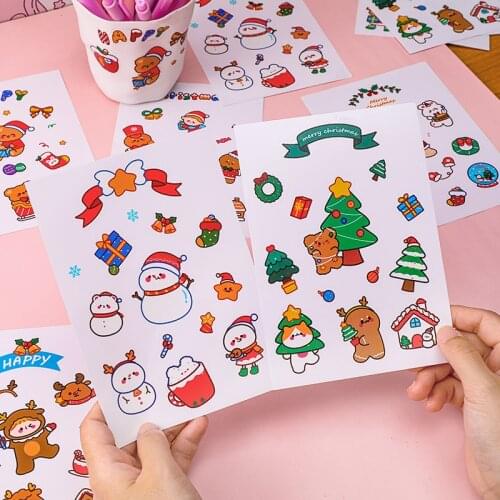 Yisuremia 1pc Kawaii Cartoon Bear Paper Sticker Creative Decoration Stickers for Phone Case Scrapbooking Diary School Stationary