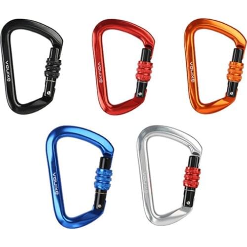 28KN Safety Buckle High-strength Aluminum Alloy Camping Hiking Hook Equipment Survive Outdoor Spring-loaded Gate Carabiner