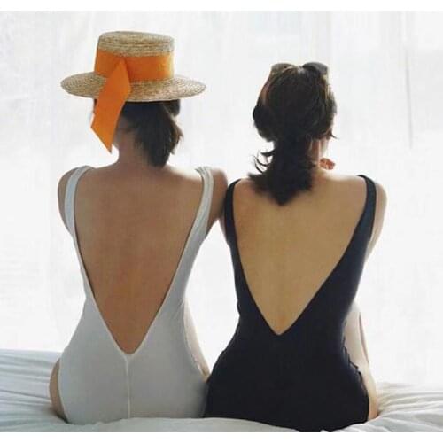 Korean Style Sexy 0ne piece Swimsuit Bathing suit Back DEEP V Sexy Women Monokini BathingSuit maillot de bain femme