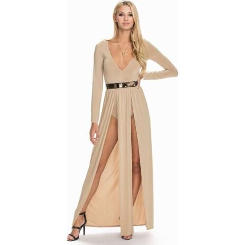Sexy Evening Party Dresses Women Celebrity Split Side Full Long Maxi Dress Lady Bodycon Long Women Dress Party Evening Wear