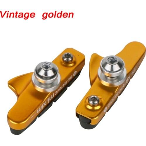 1 Pair Road Bike C-Brake Pads 55mm Bicycle Brake Pads Rubber Blocks Light-Weight Replaceable Bike Accessories