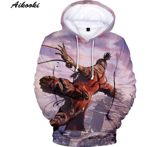2020New 3D SEKIRO Shadows Die Twice Hoodies Mens Hooded Sweatshirts Hoody Game Hero Fashion casual boys Autumn Winter tops