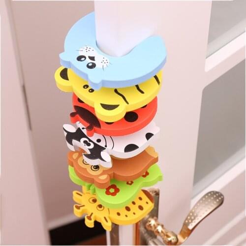5pcs/ Door Stopper Doorknob Wall Protection Children Door Stopper Holder Shockproof Door Crash Pad Children Finger Protecter