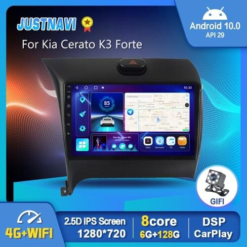 EKIY 6G+128G Android 10.0 Multimedia GPS Car Radio Stereo For Kia Cerato K3 Forte LHD 2013-2017 Carplay Auto Video OBD DSP WIFI