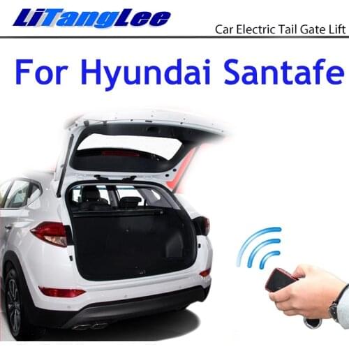 LiTangLee Car Electric Tail Gate Lift Trunk Rear Door Assist System For Hyundai Santafe TM 2019~2020 Original Key Remote Control