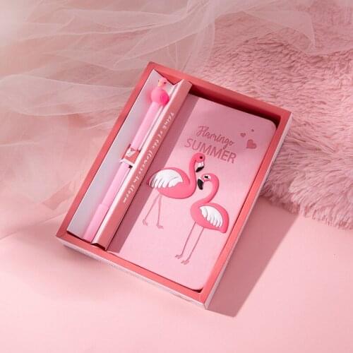 Flamingo Notebook For Wedding Party Note Book With Pen Unicorn Student Friend Gift Christmas Navidad Present Decoration