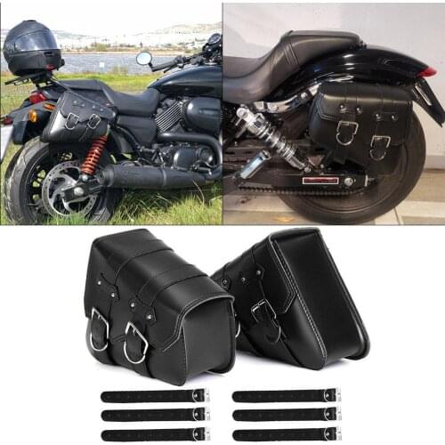 Side Saddle Bags Waterproof Motorcycle Bags Universal Waterproof PU Leather Motorcycle Portable Side Storage Tool Sacoche 2PCS