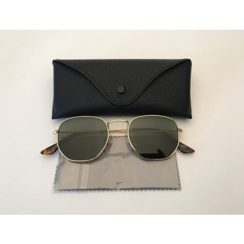 Designer sunglasses Hexagonal design for men women male female sun glasses top quality series with leather case, clean cloth