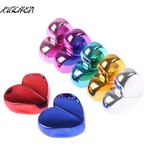 25ml Travel Heart-shaped Refillable Perfume Atomizer Glass Airless Pump Empty Spray Portable Dispensing Bottles For Lotion