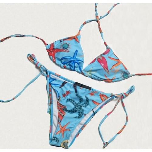 2021 New Women Sexy Monokini Two Pieces Swimwear Letter Print Bikini Sets Swimsuit Beach Bathing Suits maillot de bain sexy