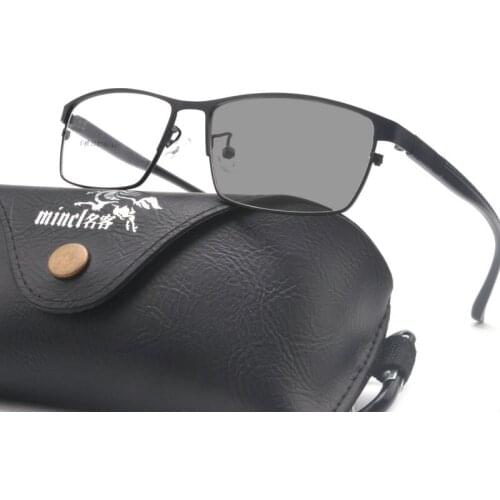 New Brand Design Fashion Square Progressive Multi-focus Reading Glasses Transition Sunglasses Photochromic Reading Glasses FML